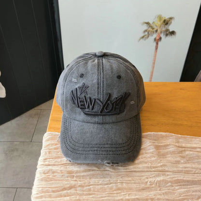 Fashion Letter Embroidery Baseball Cap for Women Men