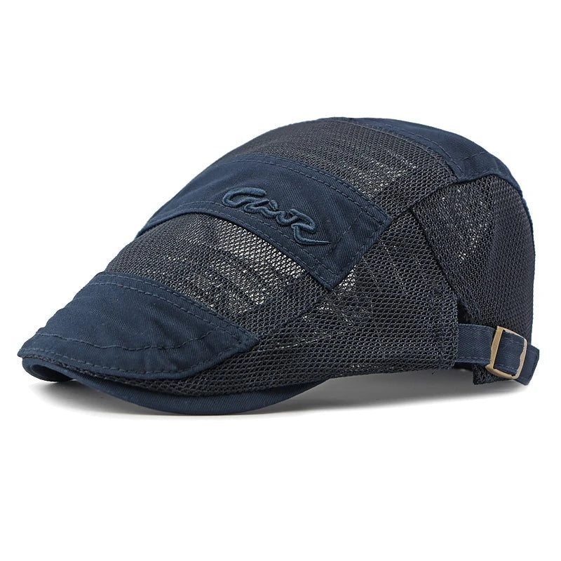 New Men Mesh Berets Visor Hats Summer Fashion Vintage Flat Caps