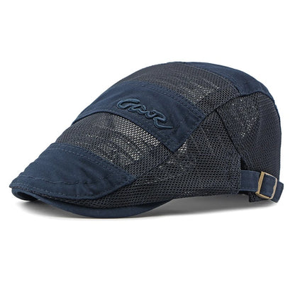 New Men Mesh Berets Visor Hats Summer Fashion Vintage Flat Caps