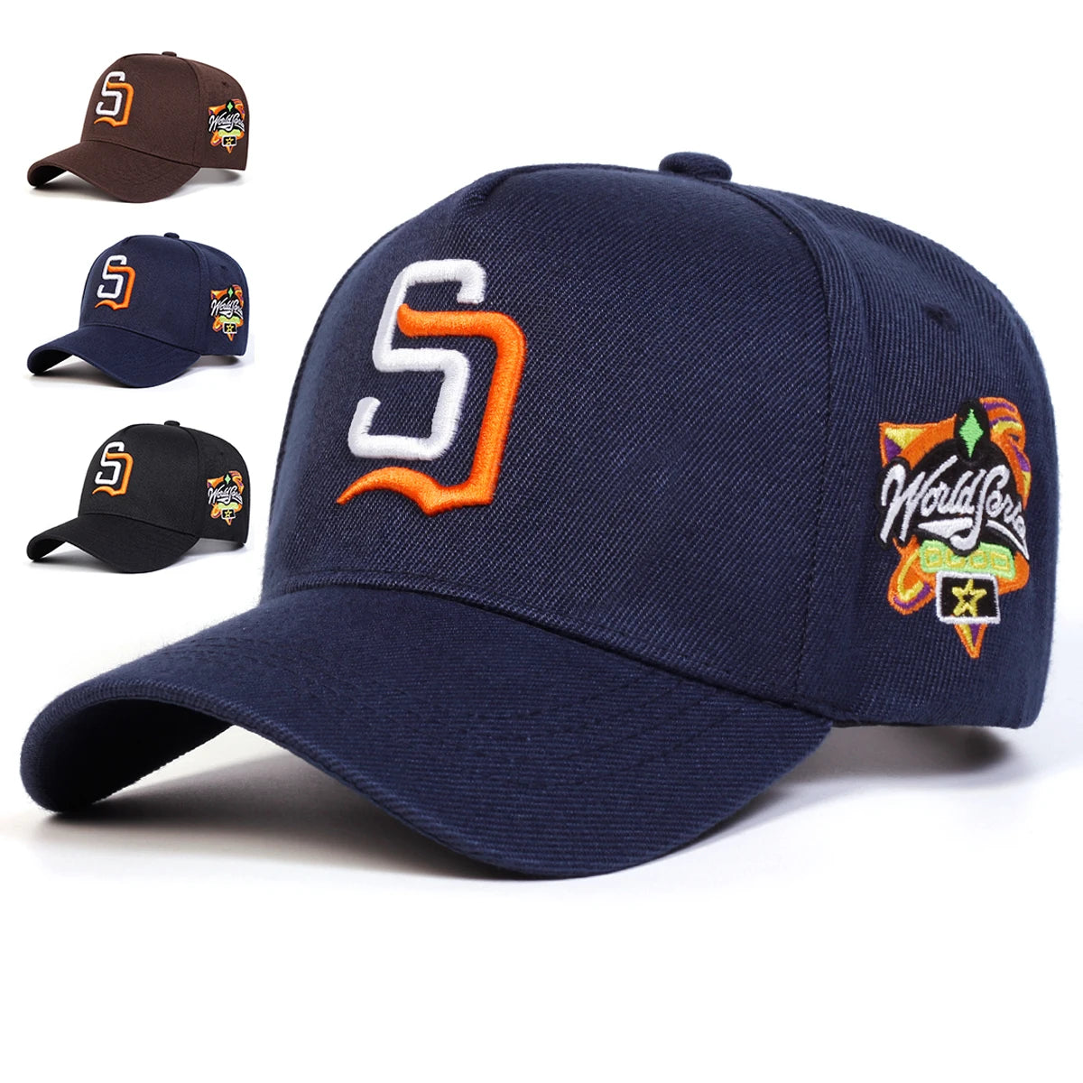 Unisex SD Letter Embroidery Baseball Caps Outdoor Adjustable Casual Hats Sunscreen Hat Sports Cap