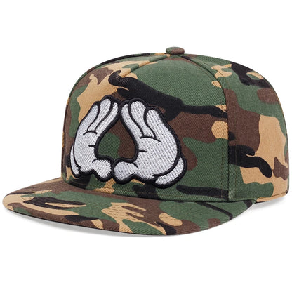 Trendy Light Plate Two Hand Personalized Street Hip Hop Hat