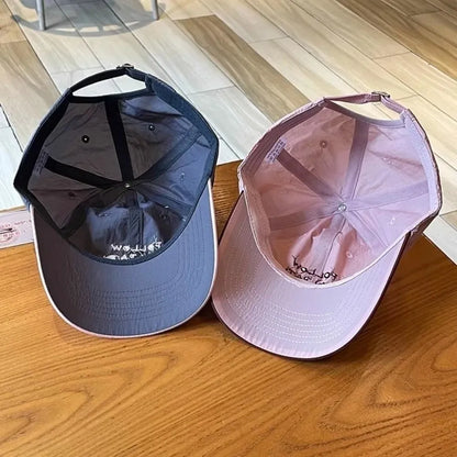Casual Lightweight Baseball Cap Embroidered Sun Protection Quick Dry Cap Adjustable Sunscreen Cap