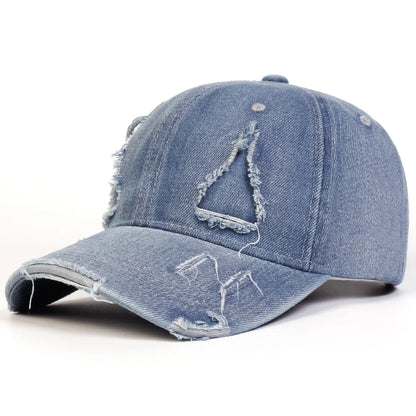 Unisex Triangle Hole Cowboy Baseball Caps Spring Autumn