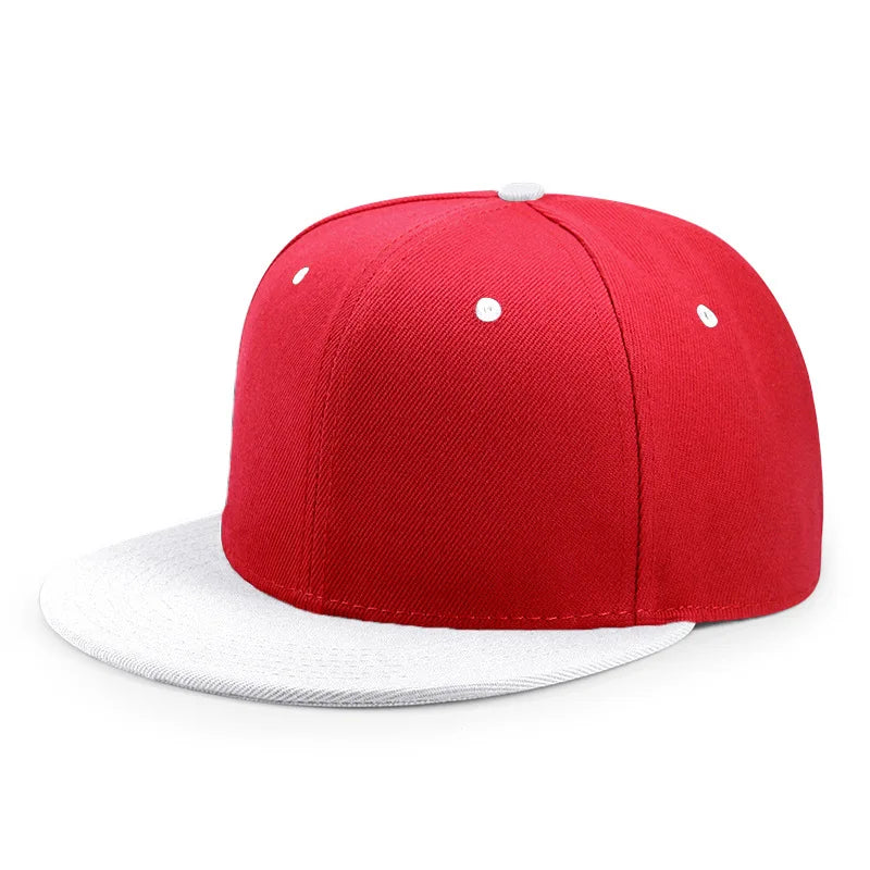 Wholesale Adult Blank Snapback Cap Male Hip-Hop Flat Peak Skateboard Hat Lady Sun Caps