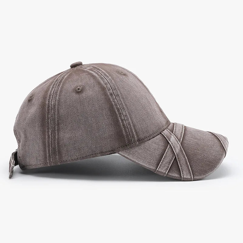 Japanese Retro Washed Distressed Denim Baseball Cap