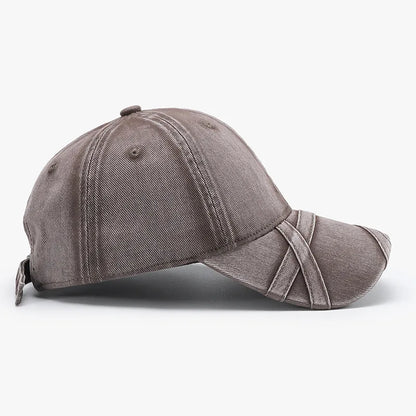 Japanese Retro Washed Distressed Denim Baseball Cap