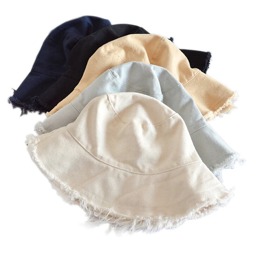 Fashion Women Cotton Bucket Hats Female Summer Autumn