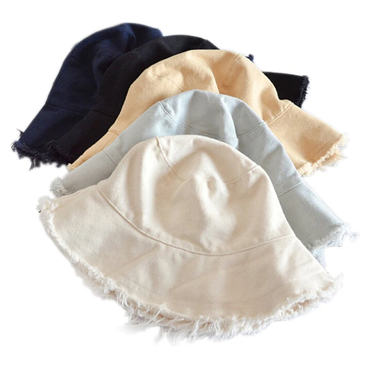 Fashion Women Cotton Bucket Hats Female Summer Autumn