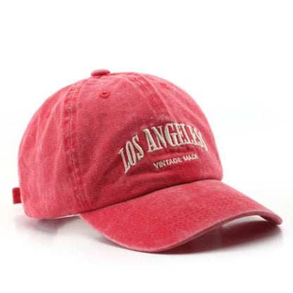 Washed Los Angeles Letter Embroidery Men's Fashion Trend Retro Baseball Cap Women's