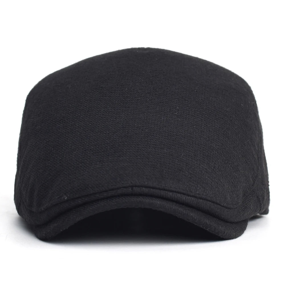 Autumn Winter Thick Warm Newsboy Caps Men Women Soft Beret Hat