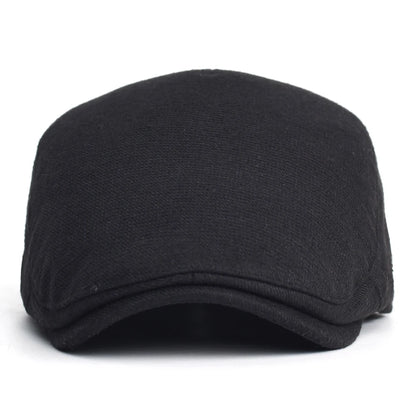 Autumn Winter Thick Warm Newsboy Caps Men Women Soft Beret Hat
