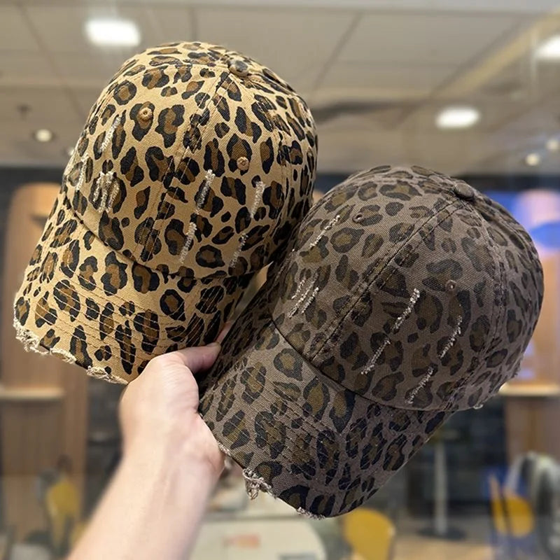 Y2K Fashion Leopard Print Women's Baseball Cap Summer