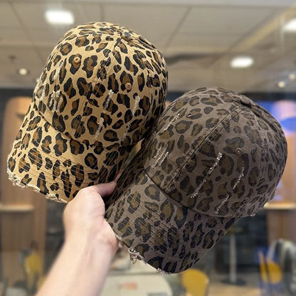 Y2K Fashion Leopard Print Women's Baseball Cap Summer