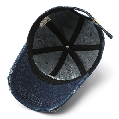 1989 Distressed Fringed Denim Baseball Cap