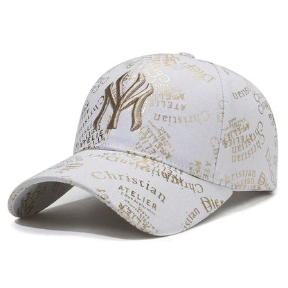 Baseball Cap Full Print Letters Embroidery Casual Wind Hat Fashion Men and Women