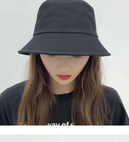 Fashion Bucket Hats Solid Panama Sunscreen Fisherman Cap Outdoor Beach Sun Cap Hat For Women Men