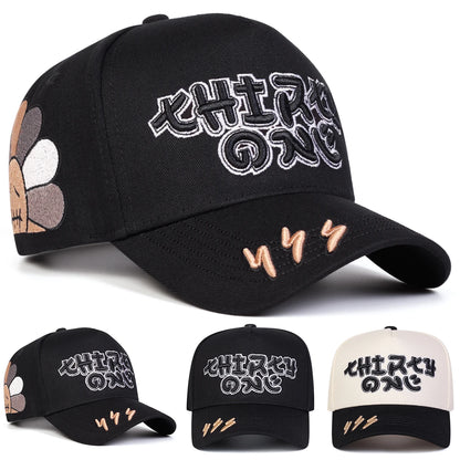 Unisex Lightning Embroidery Baseball Caps Spring and Autumn Sports Cap