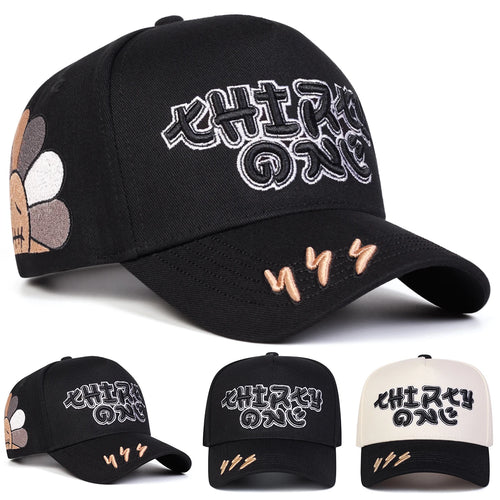 Unisex Lightning Embroidery Baseball Caps Spring and Autumn Sports Cap