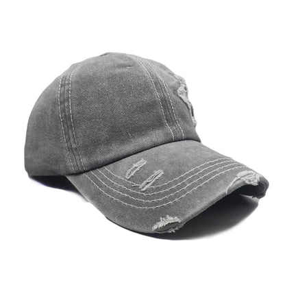 Summer Washed Denim Baseball Cap Casual Outdoor Adult Cotton Star Hat For Men And Women Hats