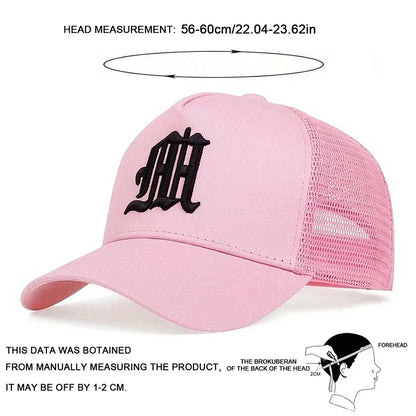 Unisex Personality M Letter Embroidery Baseball Net Caps Spring Summer