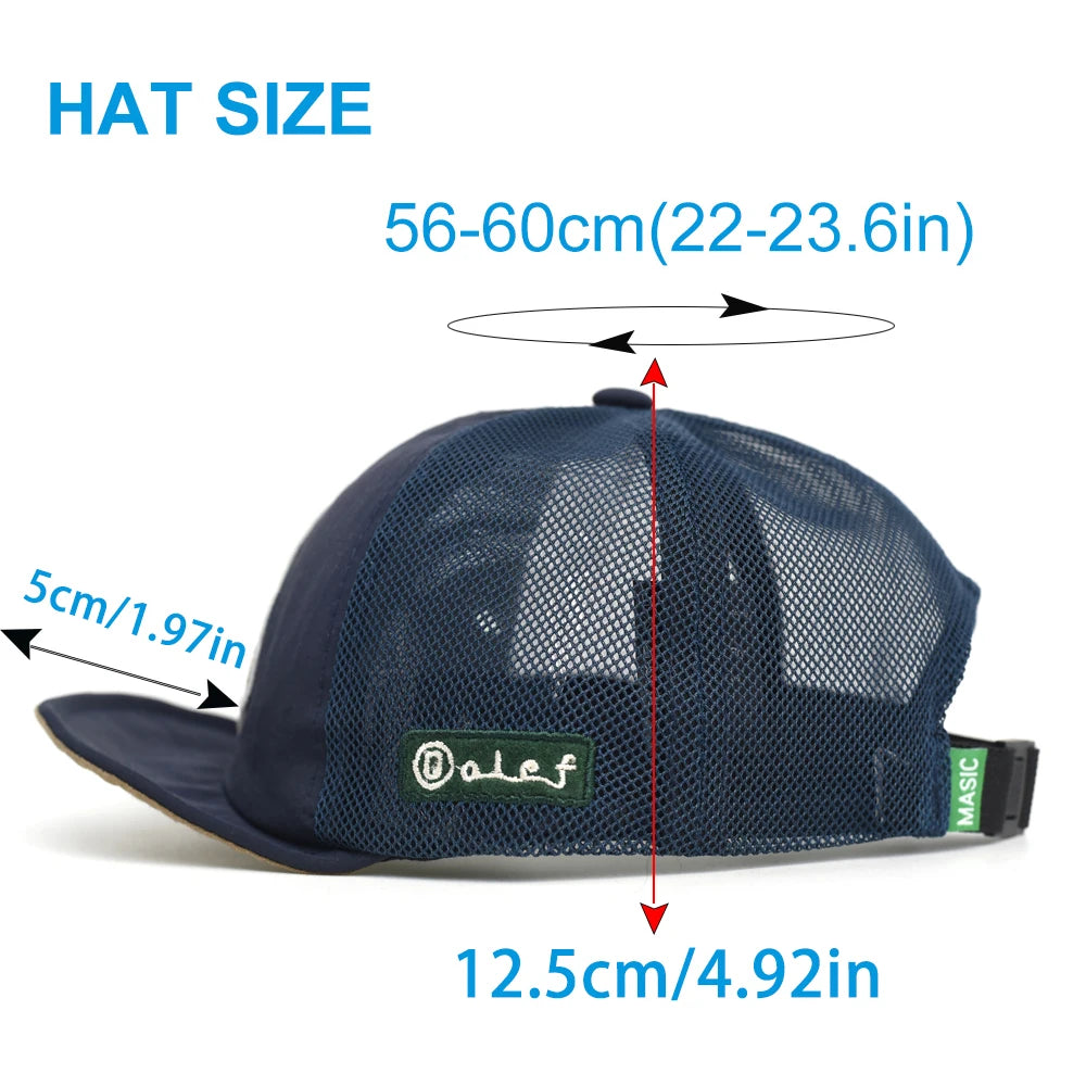 Big Size Summer Spring Short Brim Mesh Baseball Cap Breathable Dad Hat Adjustable Style Low Profile Caps