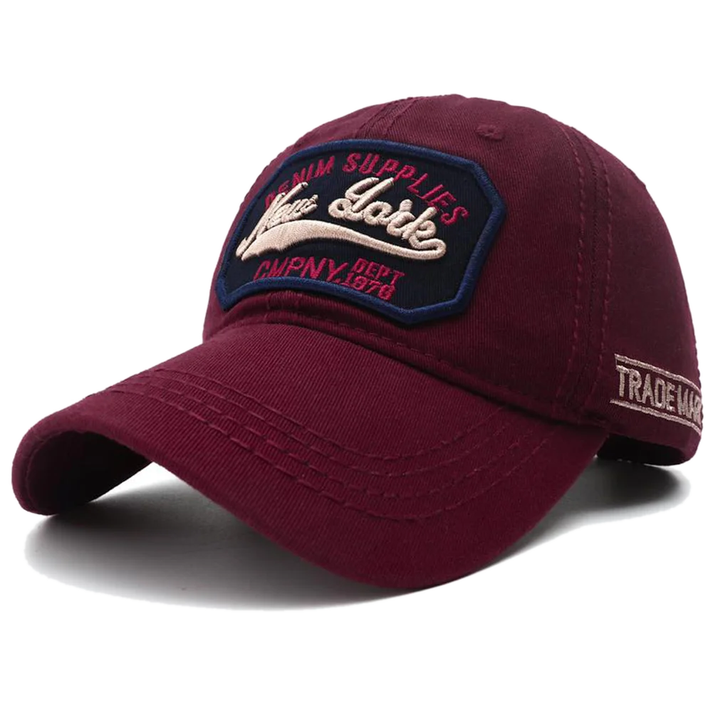 New York Letter Embroidery Baseball Cap Sun Visor Snapback Hip Hop Unisex Washed Cotton Dad Hats