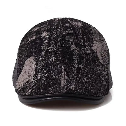 Spring 2024 Fashion European Style Genuine Leather Caps