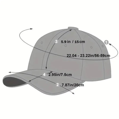 Unisex Embroidered Sunset Baseball Hat, Solid Color Adjustable Outdoor