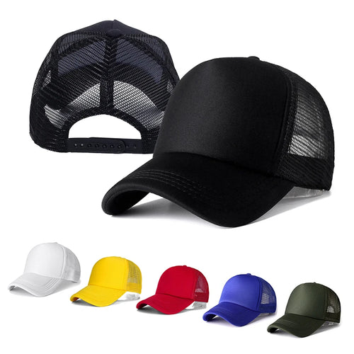 1PC Unisex Cap Casual Plain Mesh Baseball Cap
