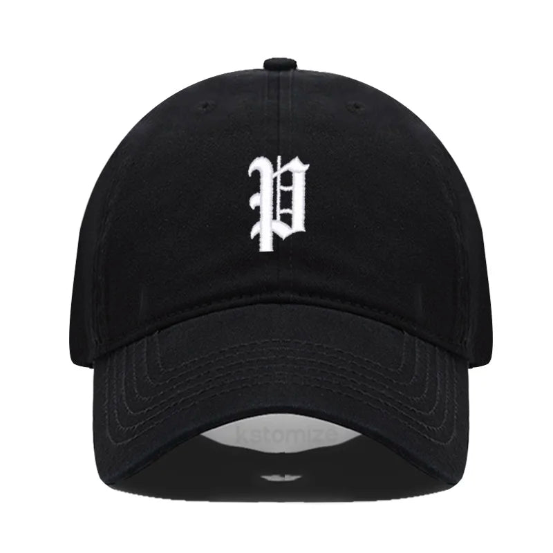 Old English Letter A-Z Embroider Baseball Cap For Men Women