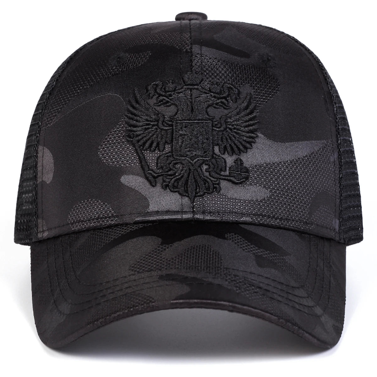 Unisex Double-headed Eagl Embroidery Baseball Net Caps Spring and Summer