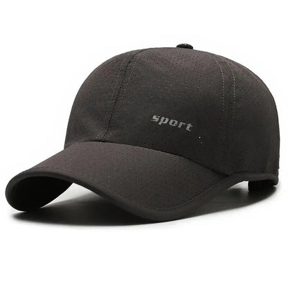 Edging Quick Drying Hat Casual Versatile Trendy Baseball Cap Fashion Outdoor Sports Breathable Black Cap