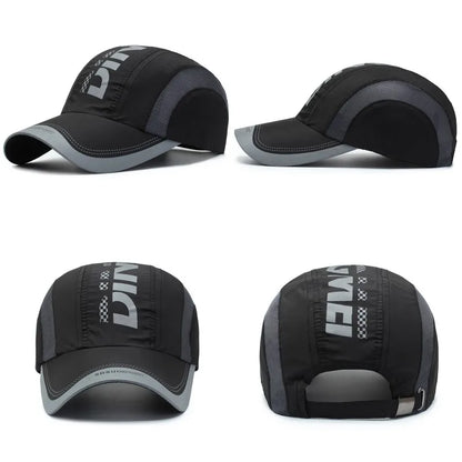 Summer Outdoor Sports Quick Drying Hat Thin Breathable Mesh Anti-UV