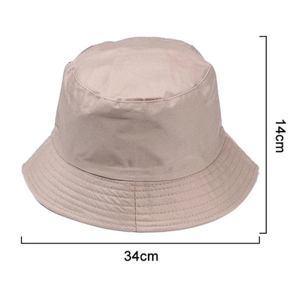 Foldable Bucket Hat Unisex Women Outdoor Sunscreen Hat Pure Color Fishing Hunting Cap