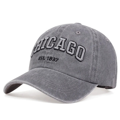 Letter Chicago Baseball Cap Men Women Spring Summer
