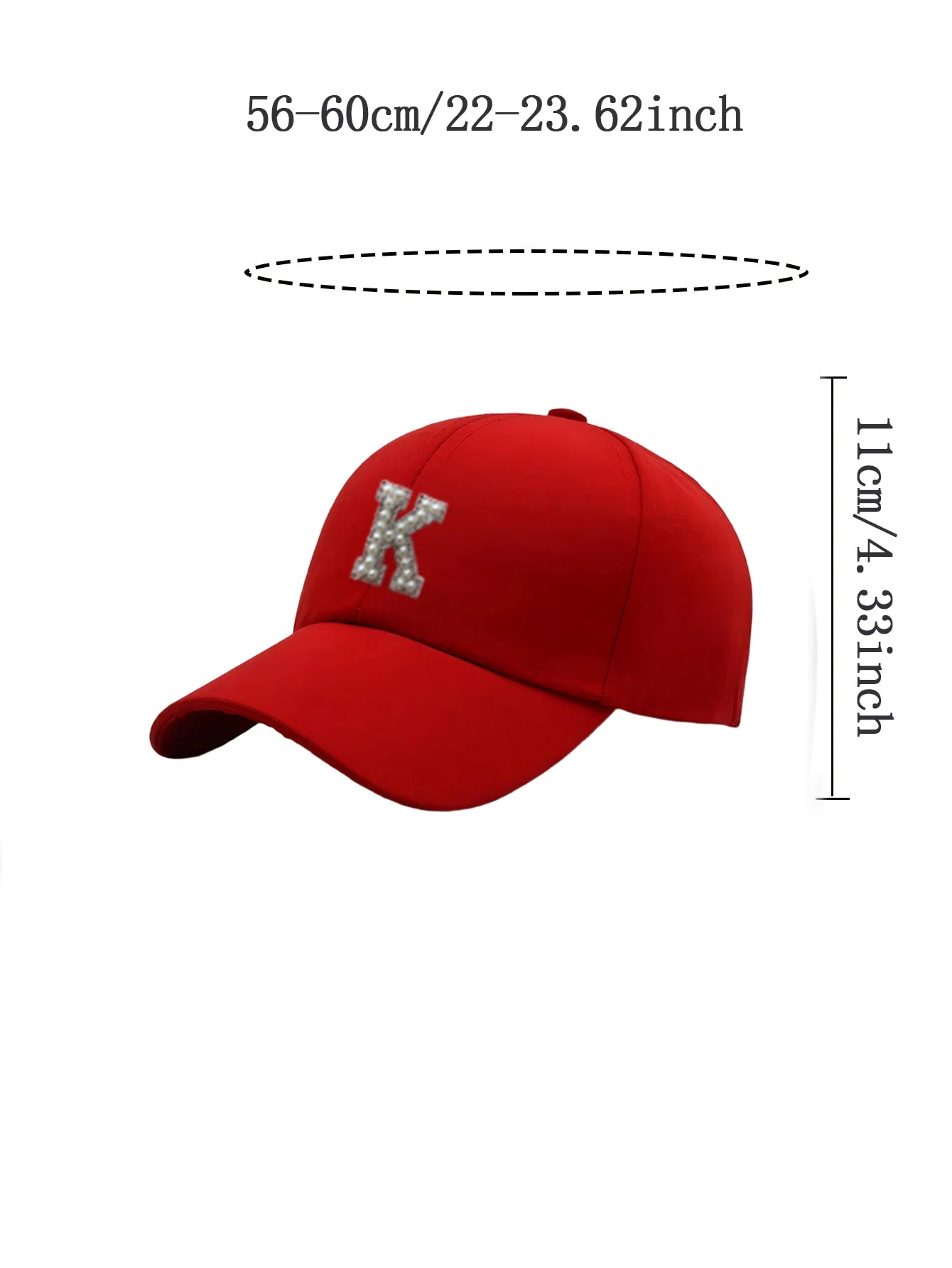 1 Pc Pearl Letter A-Z Women's Couple Woman's Stylish Baseball Cap