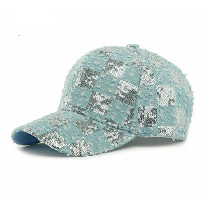 Sequined Ethnic Style Baseball Cap Women