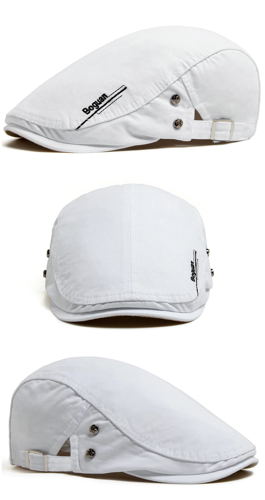 Fashion Men's Beret Button Embroidery Cotton Vintage Berets Outdoor