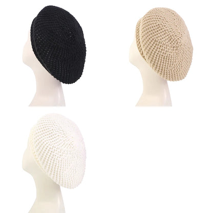 Autumn And Winter Style Double-Layered Mesh Beret Cap