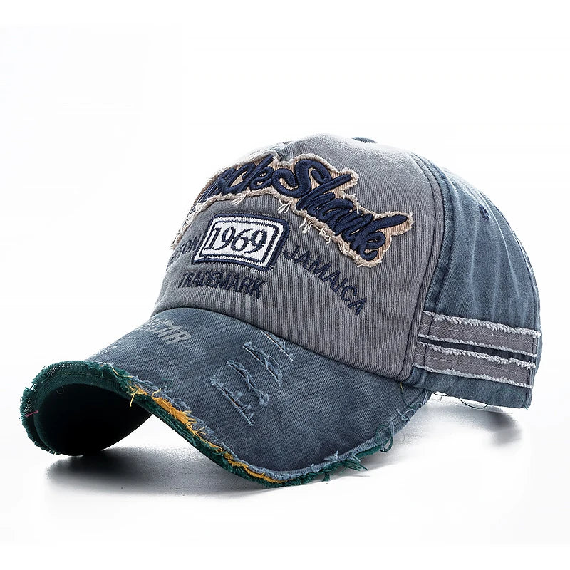 2023 High Quality Washed Cowboy Letters Cotton Cap