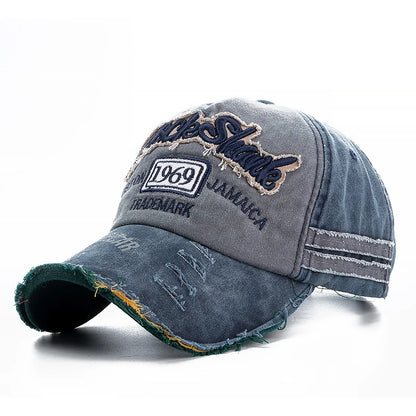 2023 High Quality Washed Cowboy Letters Cotton Cap