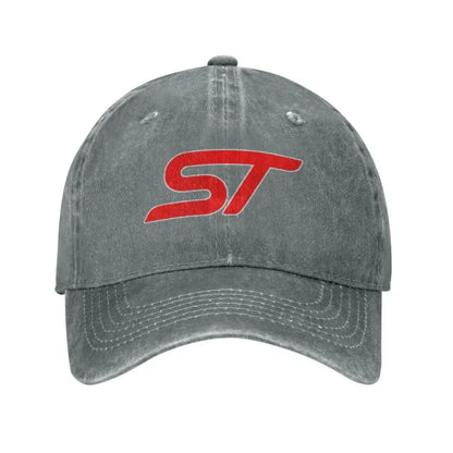 ST Logo Print Baseball Caps Classic Washed Distressed Cowboy Headwear Men Women