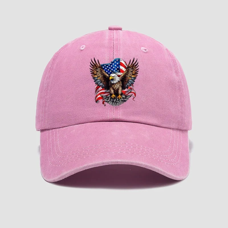 Eagle Flag Printed Baseball Cap, Versatile Style for Both Men and Women