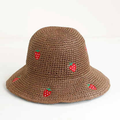 2026 New Handmade High Quality Simple Strawberry Sun Hat