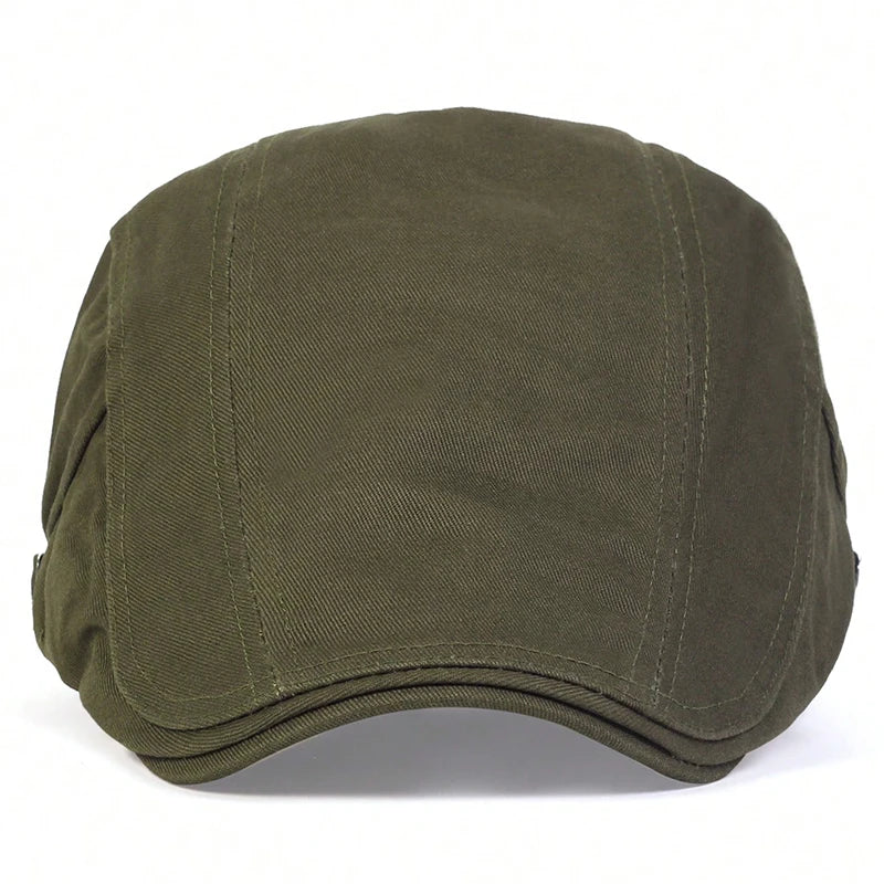 Men Light Board Solid Color Berets Newsboy Caps Hip Hop British Painters Hats Adjustable