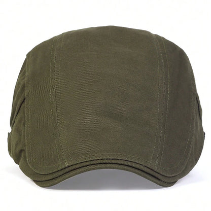 Men Light Board Solid Color Berets Newsboy Caps Hip Hop British Painters Hats Adjustable