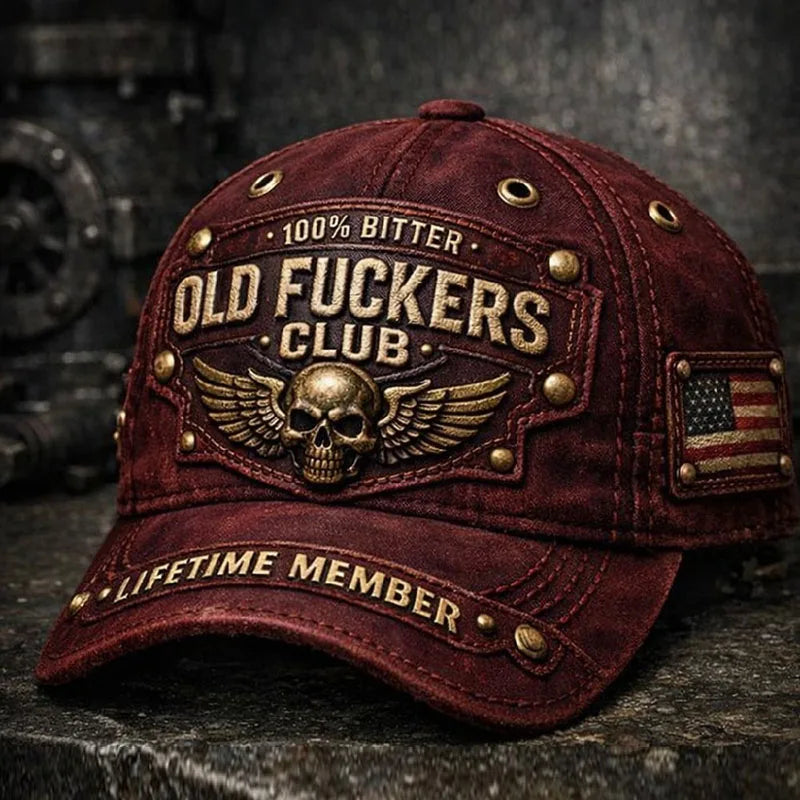 Skull Printed Letter Baseball Cap Men Women