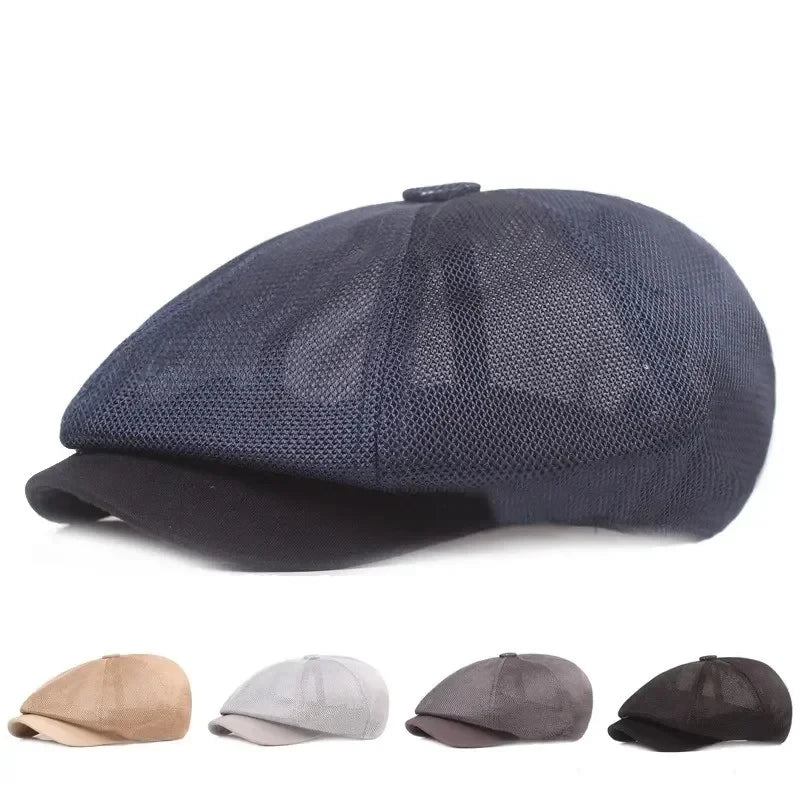 2025 Men And Women Mesh Breathable Octagonal Cap