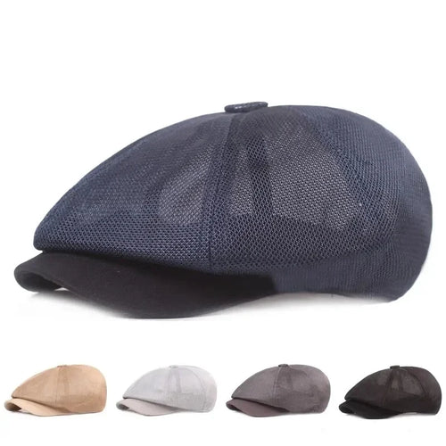 2025 Men And Women Mesh Breathable Octagonal Cap