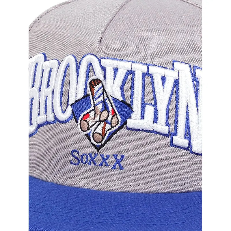 Brooklyn Socks Embroidery Snapback Cap Summer Leisure